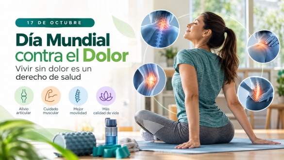 El Día Mundial contra el Dolor, que se conmemora cada 17 de octubre, nos invita a reconocer la importancia de atender el dolor y no normalizar las molestias persistentes. Conoce las diferencias entre dolor agudo, crónico, muscular, articular y neuropático, además de estrategias para su manejo y alternativas que pueden contribuir al bienestar y la calidad de vida.